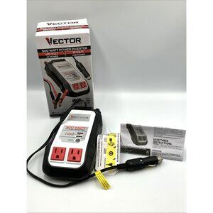 VECTOR 500 Watt Power Inverter, Dual Power Inverter, Two USB Charging Ports
